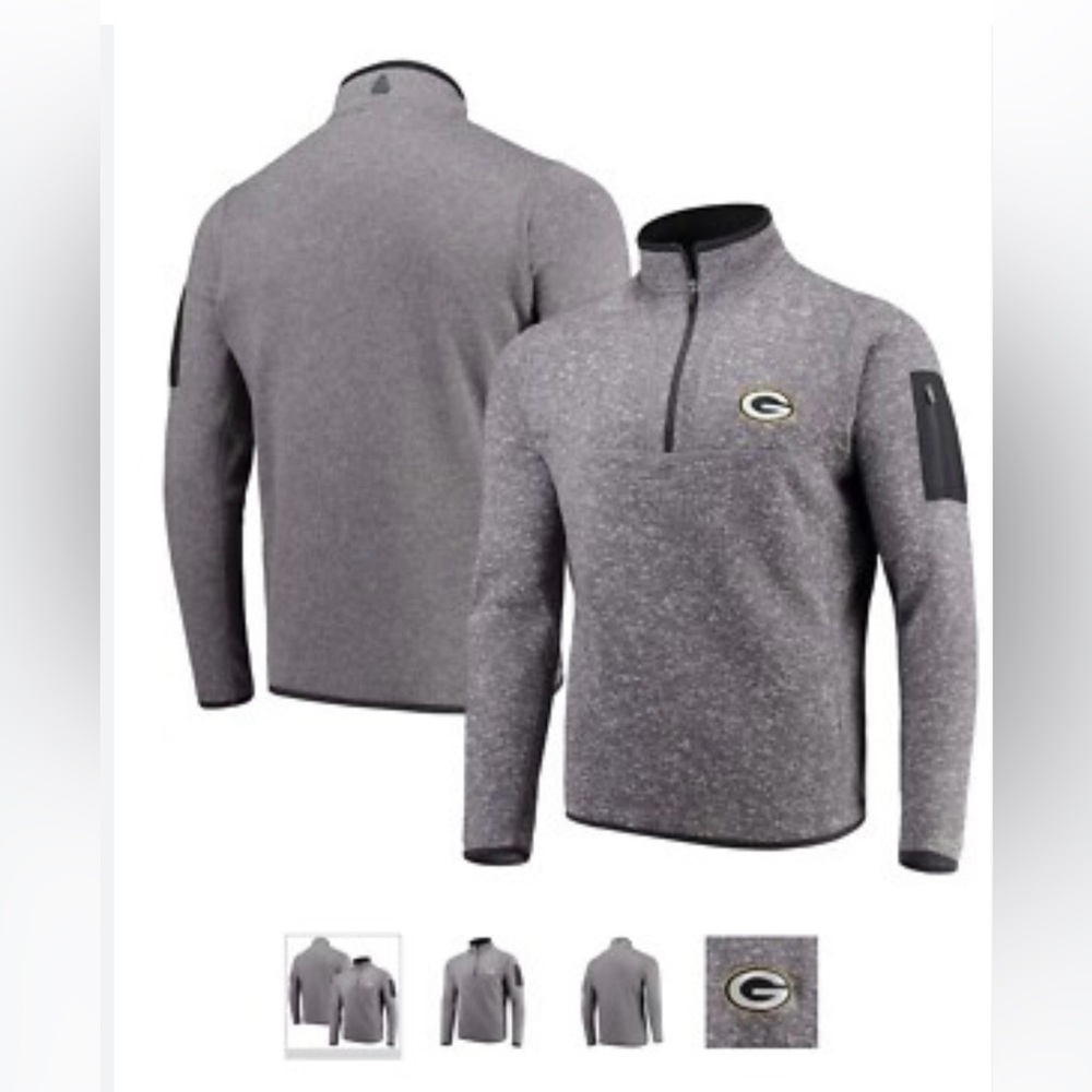 Antigua NFL Green Bay Packers Fortune Quarter Zip Pull Over Jacket Large